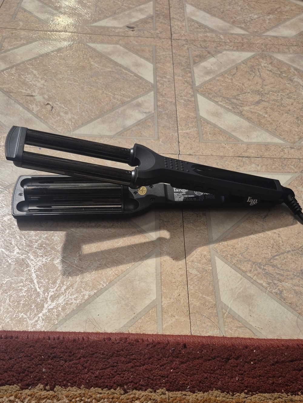 Lange Professional Black Le Waver Iron